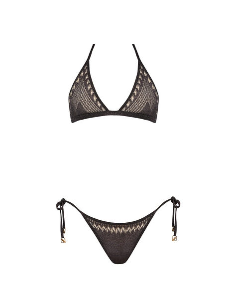 Siyah Işıltılı Bikini Altı