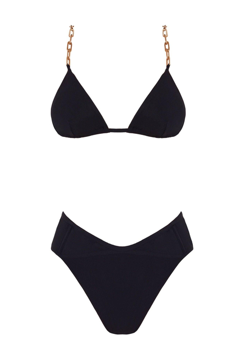 Siyah Yüksek Bel Bikini Altı