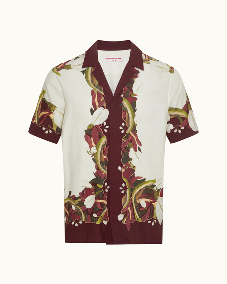Floral Desenli Kısa Kollu Gömlek