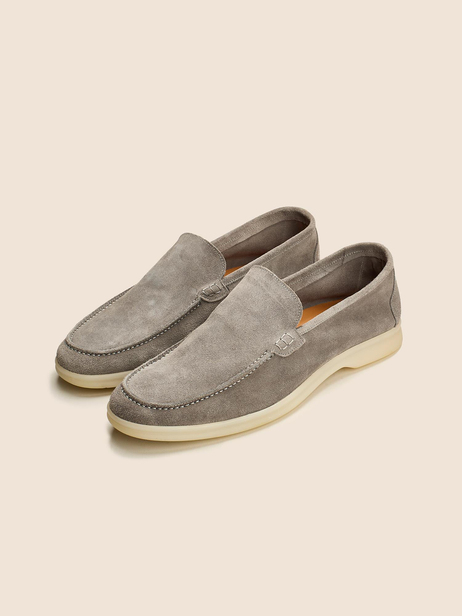 Gri Süet Loafer