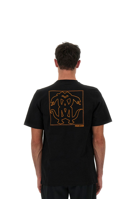 İşleme Detaylı Erkek Siyah T-shirt
