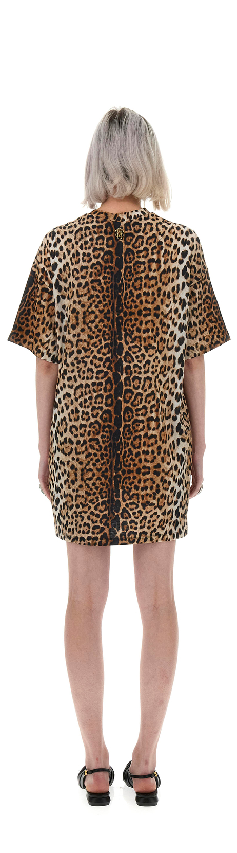 Leopar Desen Mini Elbise