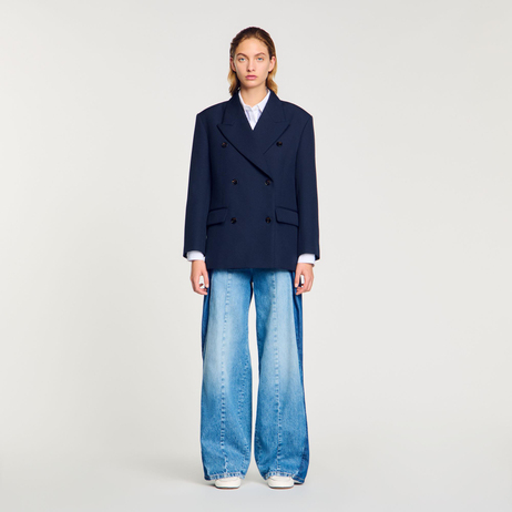 Kruvaze Kapama Lacivert Blazer