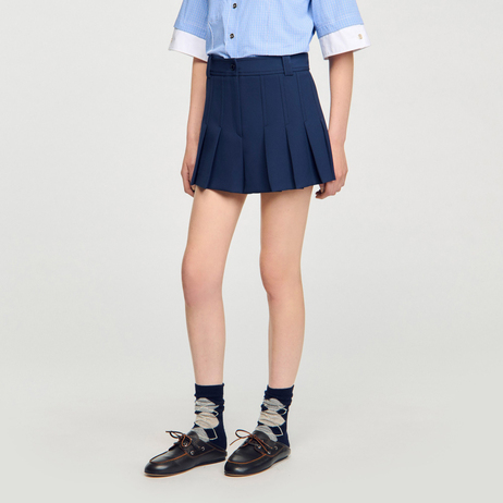 Lacivert Mini Şort