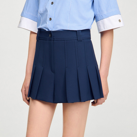 Lacivert Mini Şort