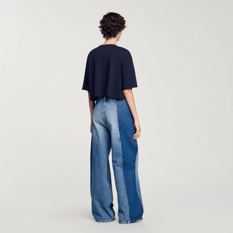 Payet İşlemeli Crop T-shirt