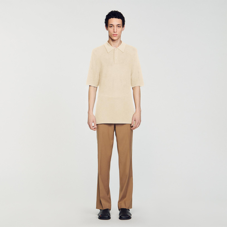 Polo Yaka Bej T-shirt