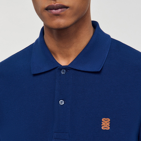 S Logo Lacivert Polo Yaka T-shirt