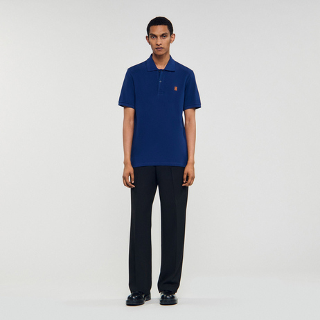 S Logo Lacivert Polo Yaka T-shirt
