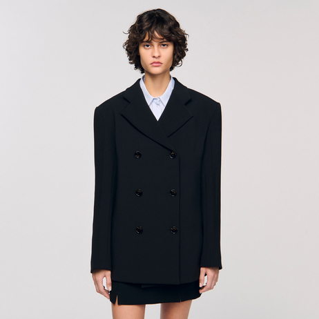 Saten Mix Kruvaze Kapama Blazer