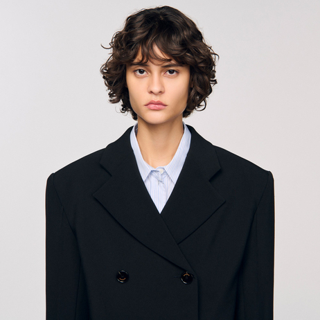 Saten Mix Kruvaze Kapama Blazer