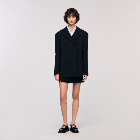 Saten Mix Kruvaze Kapama Blazer