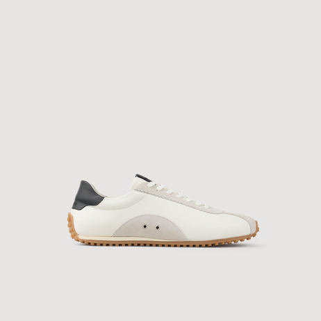 Süet Geçişli Ekru Sneaker