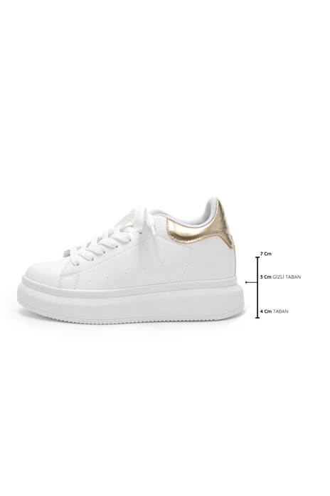 Secret 7 cm Boy Yükselten Beyaz Renk Sneaker