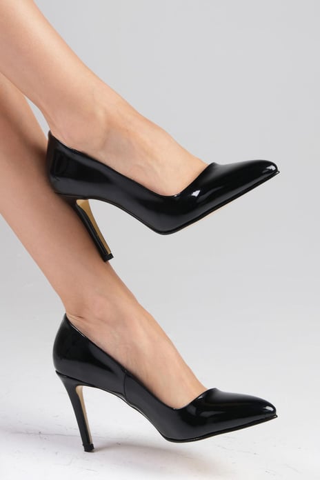 Basic Siyah Renk Rugan Stiletto