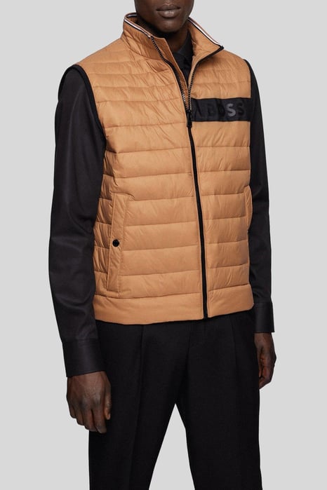 Boss Su Geçirmez Regular Fit Erkek Şişme Yelek Bej 260