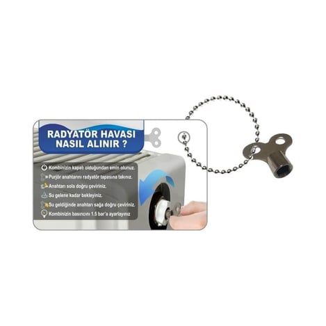 Magnetli Purjör - Mıknatıslı Radyatör Hava Alma Anahtarı