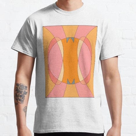 pattern pink tones Tasarım Baskılı Tişört (bol kalıp t-shirt)