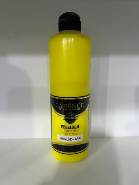 Premium Akrilik Boya 0755 Limon Sarı 500 ml
