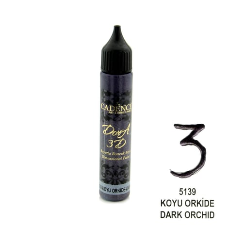 5139 Koyu Orkide -  3D Dora Boncuk