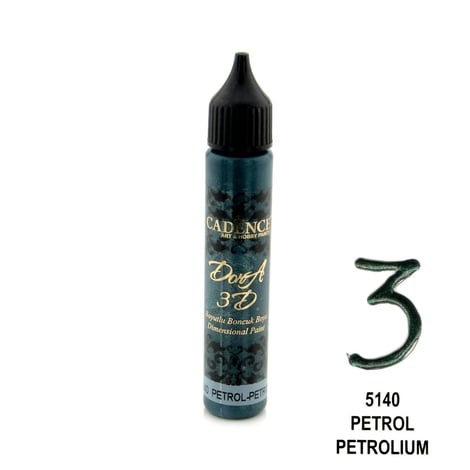 5140 Petrol -  3D Dora Boncuk