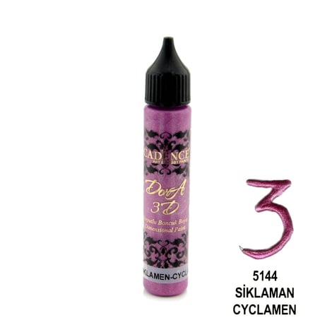 5144 Siklamen -  3D Dora Boncuk