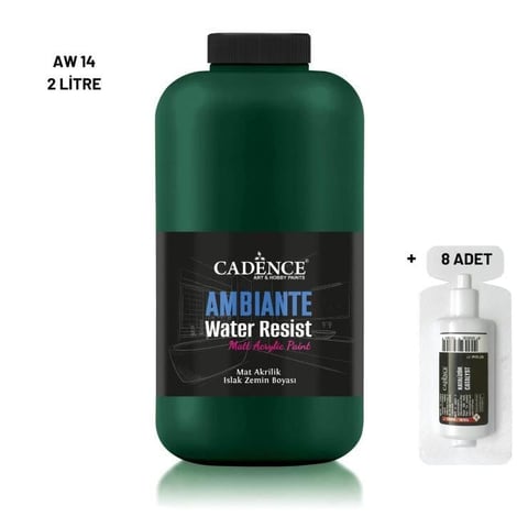 Ambiante Wet Surface Paint AW-14 Emerald Green 2000ML + Catalyst 80Gr