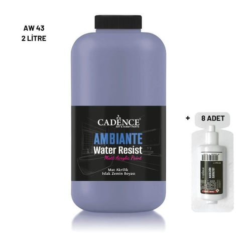 Ambiante Islak Yüzey Boyası AW-43 Pastel Mavi 2000ML + Katalizör 80Gr