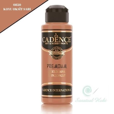 Cadence Premium Akrilik Boya 0850 K. Oksit Sarı 120 Ml