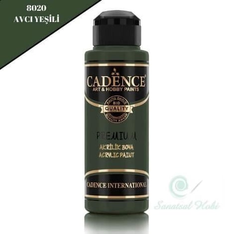 Cadence Premium Akrilik Boya 8020 Avcı Yeşili 120 Ml
