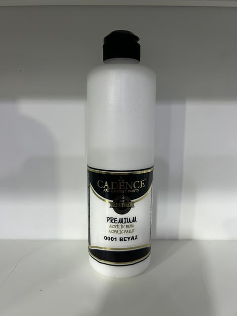 Premim Akrilik Boya 0001 Beyaz 500 Ml
