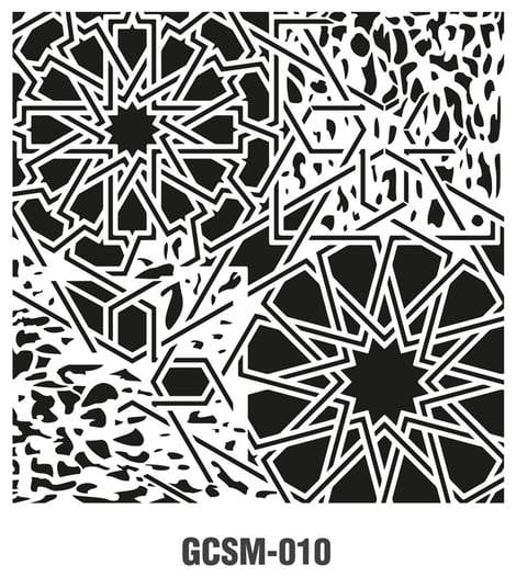 GCS10 Grunge Duvar Zemin Stencil 45x45