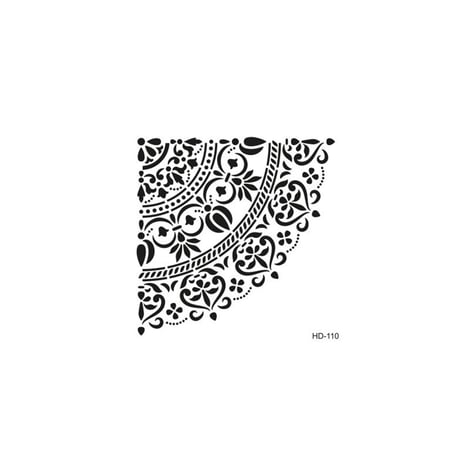HD110 Yarım Damask Home Dekor Stencil