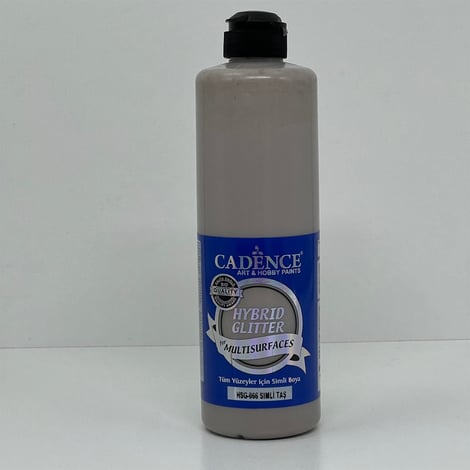 HSG066 Taş Gümüş Simli Multisurface Boya 500 ML