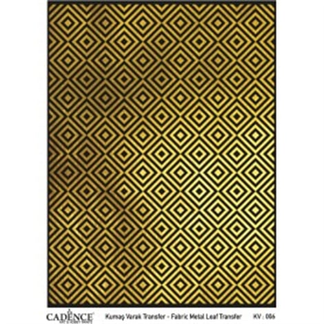 KV006 Altın Varak Kumaş Transfer 30x42