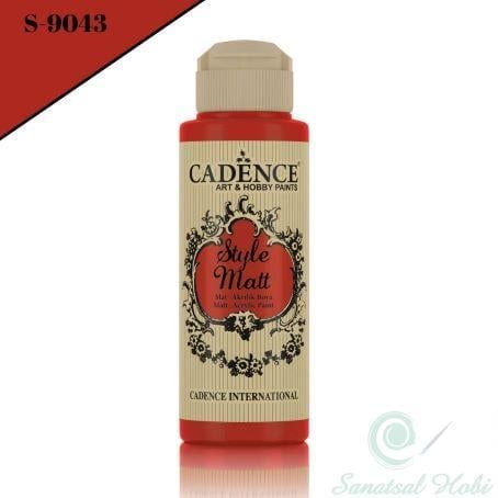 Style Mat Akrilik Boya S-9043 Lava Kırmızı 120ml