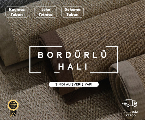 Kolay temizlenen, yüksek dayanıklı kumaş bukle sisal halı