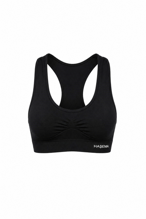 HaşemaHaşema Çapraz Sırtlı Toparlayıcı Siyah Mayo İçi Spor Büstiyer 6072