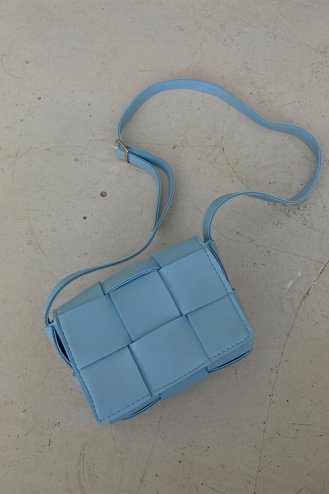 Kapitone Mini Çanta Bebe Mavi