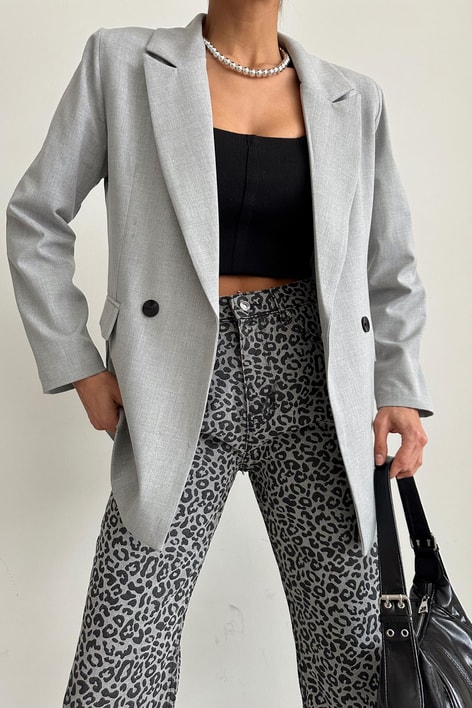 Oversize Ceket Gri