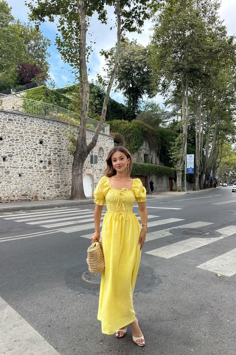 Tensel Blond Elbise Sarı