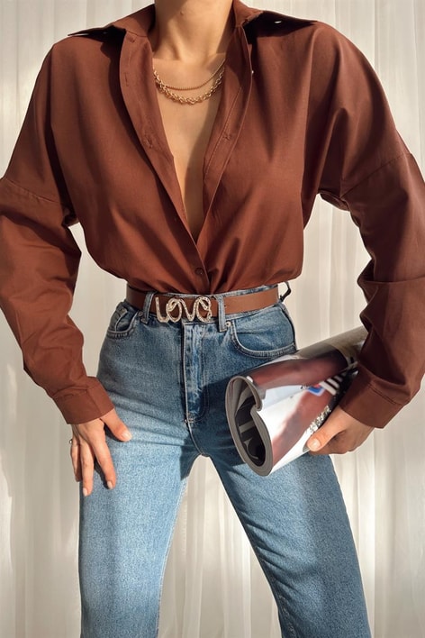 Basic Comfort Gömlek Kahve