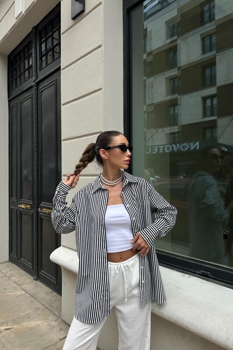 Cepli Line Gömlek Lacivert