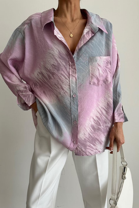 Colorful Dökümlü Gömlek Pembe