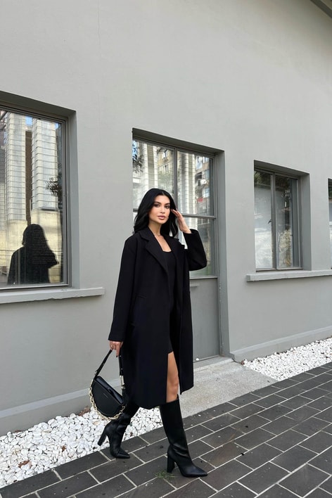 Oversize Trend Kaban Siyah