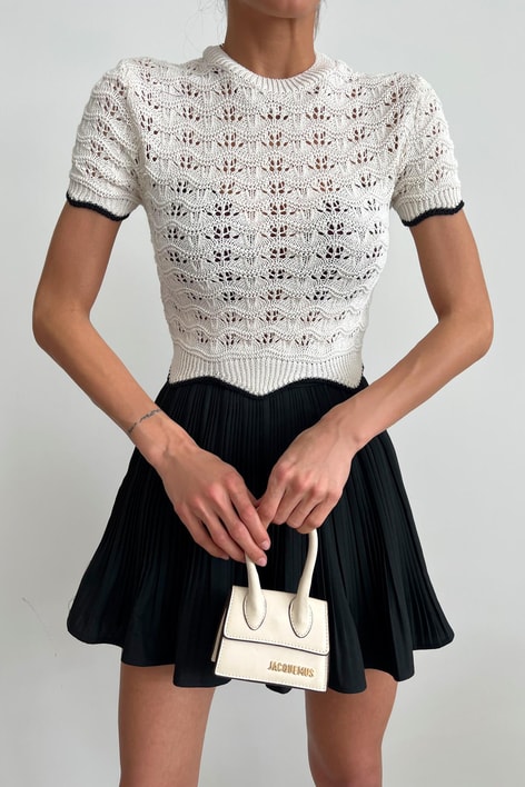 Wave Merserize Triko Krem