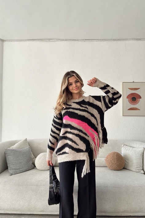 Zebra Püskül Kazak Vizon