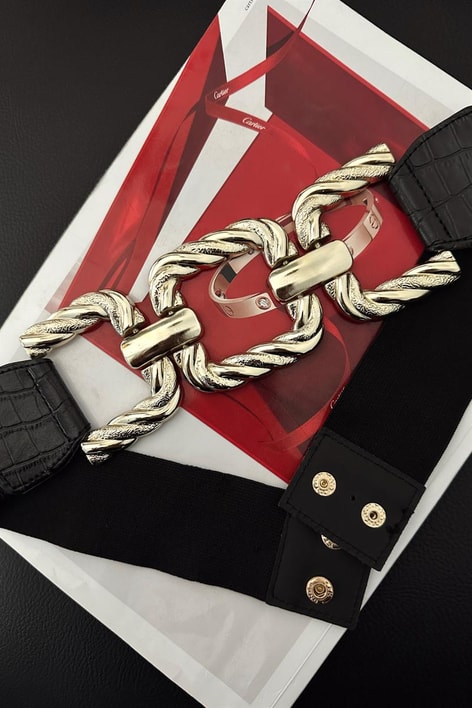 Sarmal Tokalı Elastik Kemer Siyah