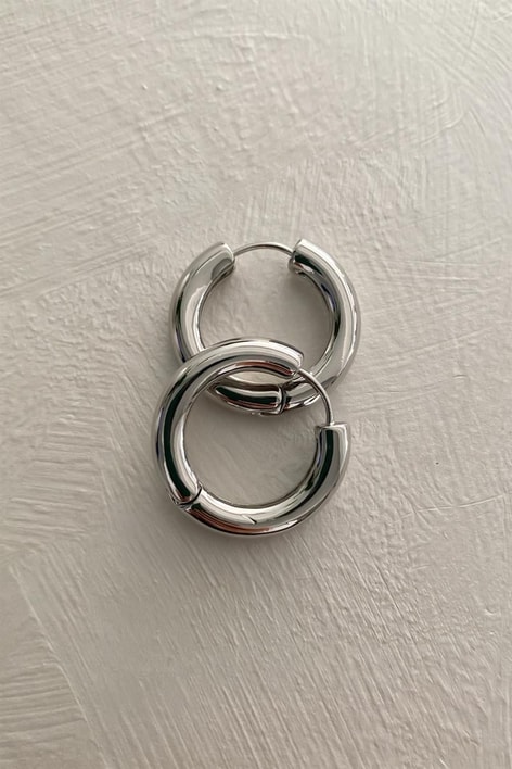 Halka Ferl Küpe Gümüş