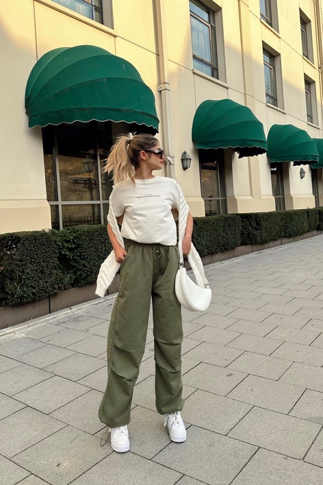 Basic Paraşüt Pantolon Haki